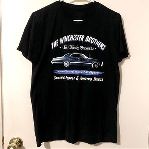 SPN Supernatural The Winchester Brothers - The Family Business Graphic T-Shirt